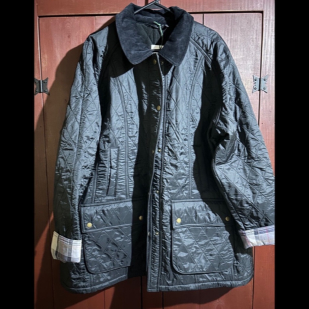 Barbour Beadnell Polarquilt Jacket Black Size 2X - NWT
